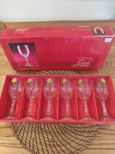 Verres vin cristal - 6, à