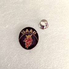 Pin's Pins lapel Pin Emblème LOGO SAAB  23 mm x 19,6 mm base doré Dos argenté