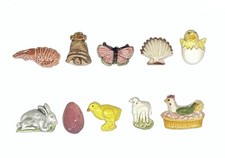 Série complète de 10 fèves Pâques pin's
