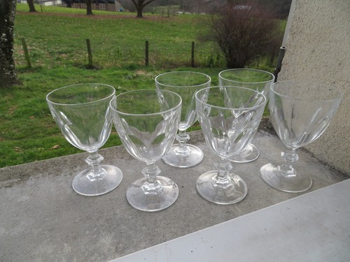 Anciens grands verres eau - 6, à