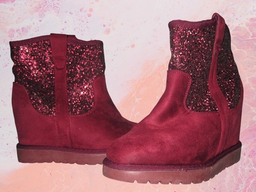 Bottines bordeaux violet - bottines, 37