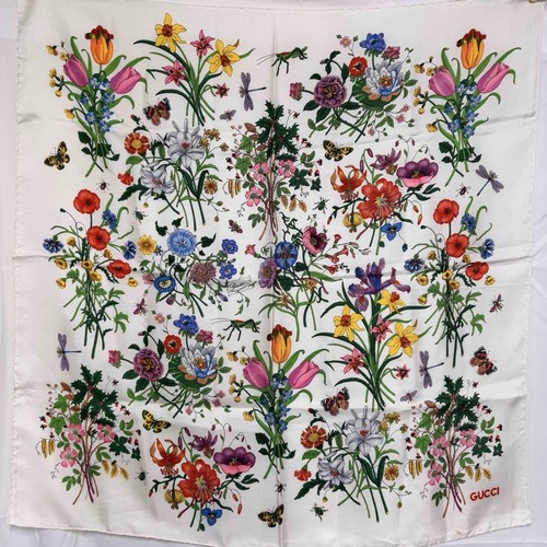 Foulard gucci soie flora - foulard,