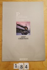 RENAULT JEEP CHEROKEE 2 et 4 portes 4x4 Prospectus F 1987 16 pages Publicité