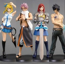 Figurine Fairy Tail Lot De 4 Pièces 16 Cm Natsu Dragnir  Lucy  Erza