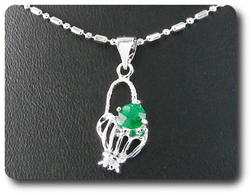 Pendentif emeraude mm - pendentif,