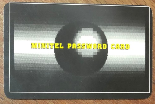 Carte 3615 minitel - minitel, password