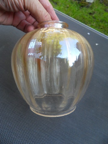 Tulipe abat jour verre ambre - tulipe,