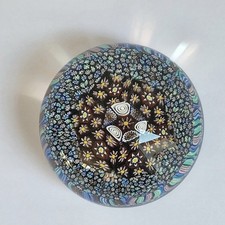 Sulfure Presse-Papier Millefiori Petites Fleurs Délicates Tout en Finesse 5,2 cm