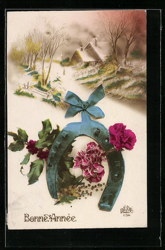 Fer cheval fleurs - à, fleurs,