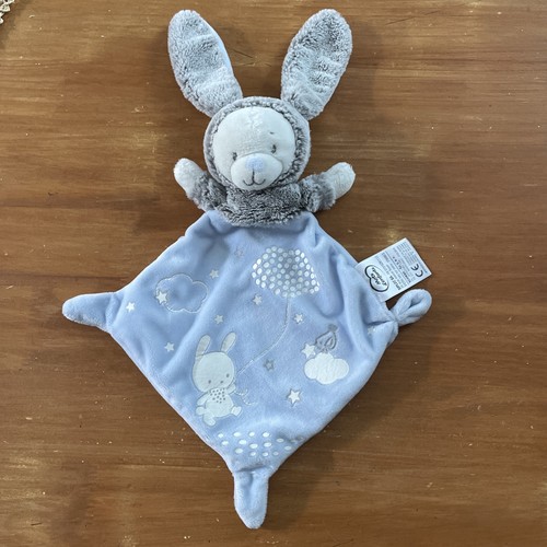 Doudou plat ours - doudou, bleu