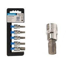 Silverline 580431 -Jeu de 5 douilles embout TORX 3/8" T40, T45, T47, T50 et T60