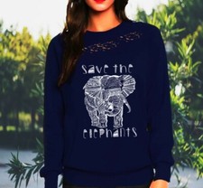 Save the elephants sweatshirt