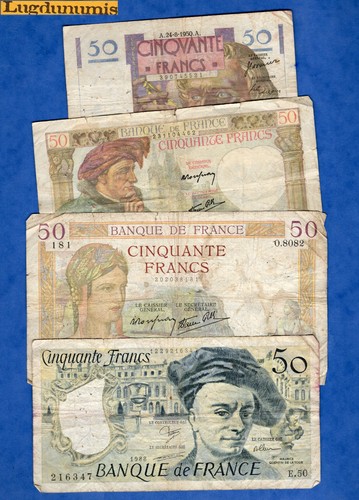 Lot billets france francs - 4,