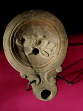 LAMPE A HUILE ROMAINE A DECOR - OISEAU SUR BRANCHE AVEC SOCLE EXPO