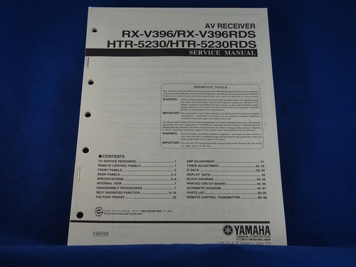 Yamaha~RX-V396/RX-V396RDS/HTR-