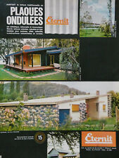 PUBLICITE DE PRESSE 1963 ETERNIT TOITURE EN PLAQUE ONDULÉES