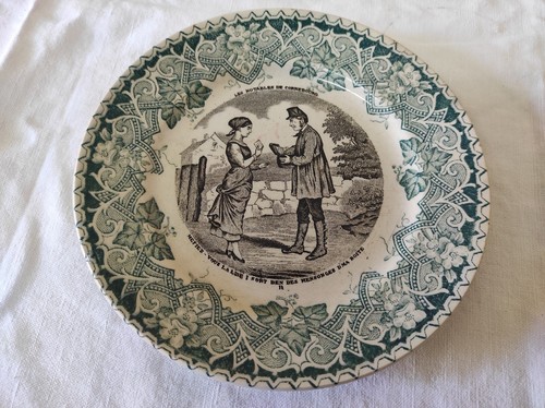 Ancienne assiette décorative - ancienne,