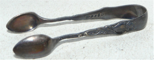 English silver metal sugar - silver,