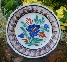 Faïence de FORGES LES EAUX assiette XIXème  dite "CUL NOIR" d. 22,5cm TBE n° 1