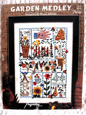 Grille Point de Croix JARDIN JARDINAGE ABEILLES - Cross stitch chart GARDEN BEE