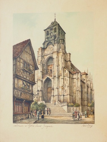 Belle lithographie couleur - lithographie, xix