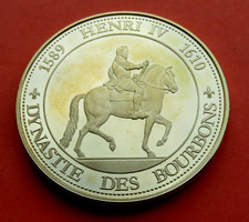 Médaille  Dorée  de  HENRI  IV  1589 / 1610 " DINASTIE  DES  BOURBONS " Neuve "