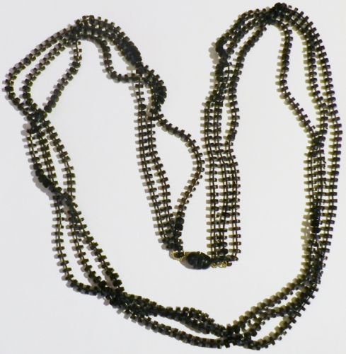 Collier vintage noir - collier, 3