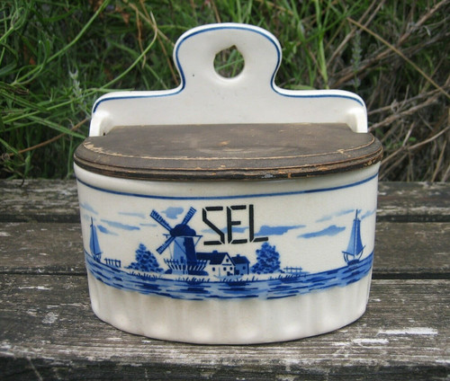 Ancien pot sel faience - ancien,