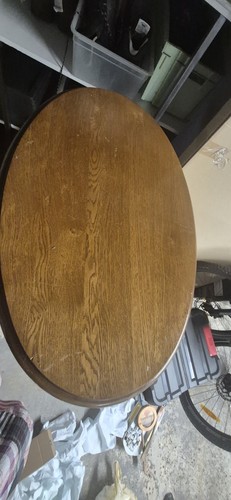 Table ovale bois - marron, 80