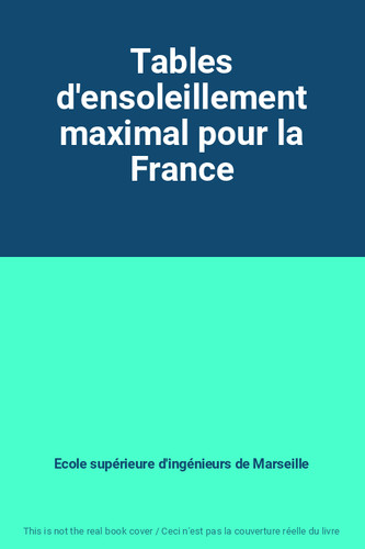 Tables ensoleillement - tables, d'ensoleillement