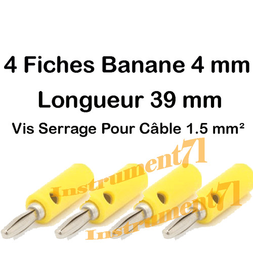 Fiches banane diamètre mm - 4, 4