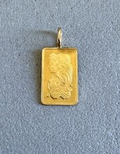 Pendentif lingot 5 - pendentif, or