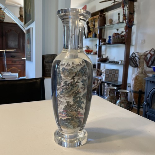 Vase verre chinois 20ème - en,