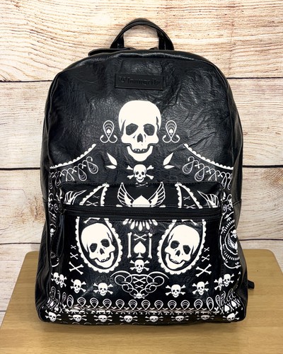 Loungefly black white skulls - loungefly,