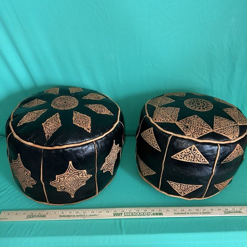 Pair moroccan leather - of,
