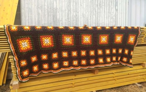 Couverture plaid crochet - au,