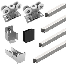 Acier Nylon Tor-Bauteile Portails Coulissants Porte de Grange 80x80 Hall