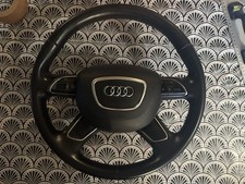Volant en cuir + Commande au volant 4 Branches Noir Audi avec Airbag A3 8V A4 Q3