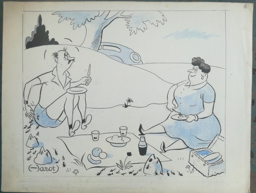 Ancien dessin humoristique