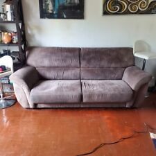 Canapé à 2 Places Convertible et Accoudoir Siège Daim Synthétique GRIS