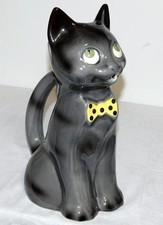 ANCIEN PICHET CHAT ZOOMORPHE FAIENCE / BARBOTINE POET LAVAL DESIGN 60's