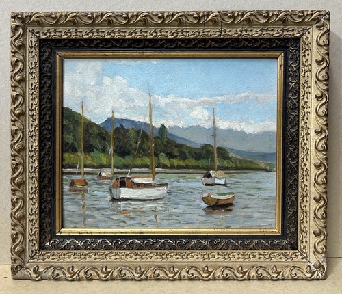 Small antique original oil - antique,