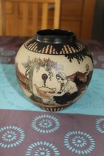 Très grand et très beau vase boule VE en FAIENCE DE CIBOURE  Garcia