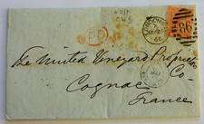Lettre 1866 United vinegard proprietos, propriétaires de vignes Cognac N 32/7 !