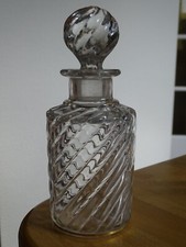 BACCARAT ANCIEN FLACON CRISTAL MOULE MODELE BAMBOU OR GOLD ht 16 cm n°2