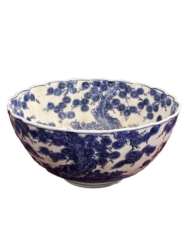 Grand bol ancien - en, porcelaine