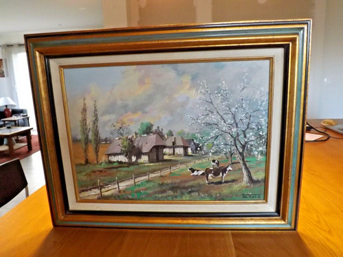 Toile paysage normand - toile,