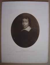 Grande gravure Portrait de Louis Isaac Lemaistre Sieur de Sacy Lemaître Prêtre
