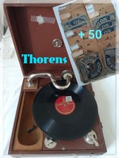 gramophone  phonographe Thorens + 50 disques années 30