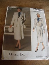  PATRON VINTAGE  "VOGUE CREATION  CHRISTIAN DIOR TAILLEUR CHIC ELEGANT  T12